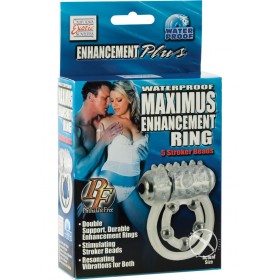 Maximus Enhancement Ring w/ 5 Stroker Beads Clear