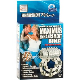 Maximus Enhancement Ring w/ 10 Stroker Beads Clear