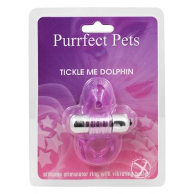 Purrrfect Pets Tickle Me Dolphin Stimulator w/ Bullet Purple