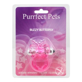 Purrrfect Pets Buzzy Butterfly Stimulator w/ BulletMagenta