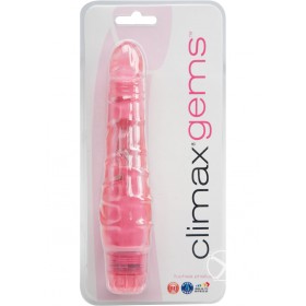 Climax Gems Fuchsia Phallus Vibrator 6.5 Inch Pink