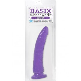 Basix Dong Slim 7 With Suction Cup 7 Inch Purple