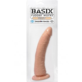 Basix Dong Slim 7 With Suction Cup 7 Inch Flesh