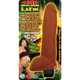 Real Skin Latin The Big Bull Vibrator 8 Inch Flesh
