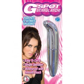 G Spot Stimulator Vibrator Waterproof 5 Inch Silver