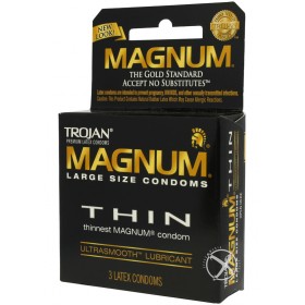 Trojan Condom Magnum Thin Large Size Lubricated 3 Pack