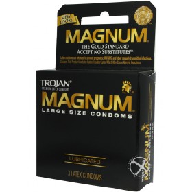 Trojan Condom Magnum Large Size Lubricated 3 Pack