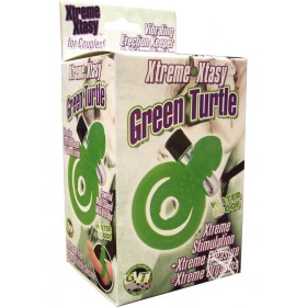 XTREME XTASY GREEN TURTLE VIBRATING COCK RING WATERPROOF