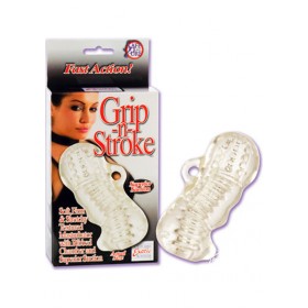 GRIP N STROKE MASTURBATOR CLEAR