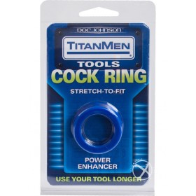 Titanmen Tools Cock Ring Stretch To Fit Blue