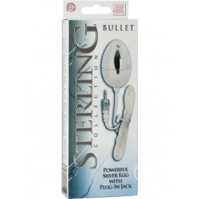 Sterling Silver Bullet Powerful Silver Egg w/ Plug In Jack
