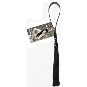 Sex And Mischief Beaded Flogger Noir Whip 16 Inch Black