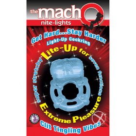 The Macho Nite Lights Clit Tingling Vibes 7 Function Blue