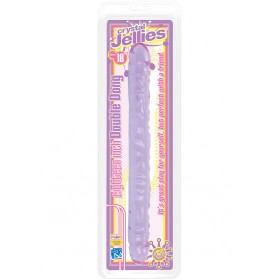 Crystal Jellies Double Dong  Sil-A-Gel 18 Inch Purple