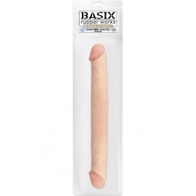 Basix Rubber Works 12 Inch Double Dong Waterproof Flesh