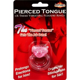 Pierced Tongue Cock Ring Magenta