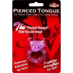 Pierced Tongue Cock Ring Purple