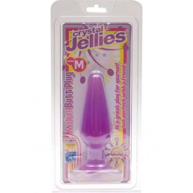 Crystal Jellies Medium Butt Plug  Sil-A-Gel Purple