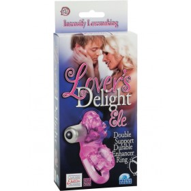 Lovers Delight Ele Double Support Enhancer Ring w/ 3 Speed Stimulator Purple
