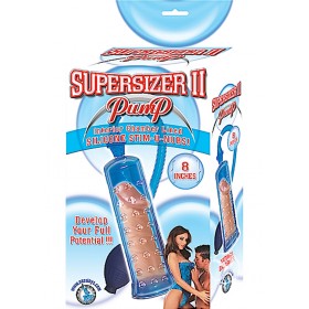 Supersizer II Penis Pump Chamber Lined w/ Nubs 8 Inch Blue