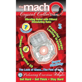 The Macho Crystal Pulsating Erection Keeper 7 Function Clear