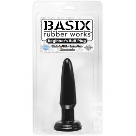 Basix Rubber Works Beginners Butt Plug 3.75 Inch Black