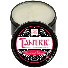 Tantric Massage Candle w/ Pheromones White Pomegranate Ginger