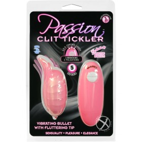 Passion Clit Tickler Bullet w/ Fluttering Tip 5 Speed Pink