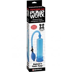 Pump Worx Beginners Power Pump With Cockring Blue