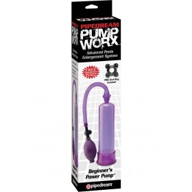 Pump Worx Beginners Power Pump With Cock Ring Purple