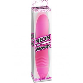 Neon Luv Touch Waves Vibe Waterproof 5.5 Inch Pink