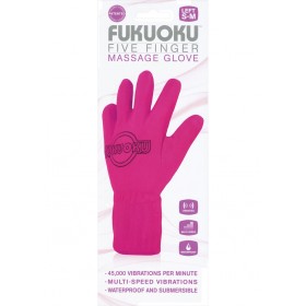 Fukuoku 5 Finger Massage Glove Left Hand Waterproof Pink