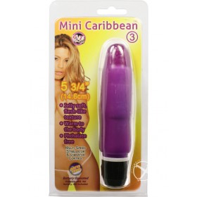Mini Caribbean Number 3 Vibrator Waterproof 5.75 Inch Purple