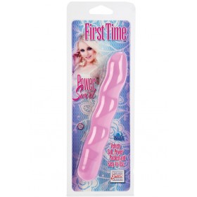 First Time Power Swirl Vibrator Waterproof 6 Inch Pink