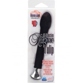 10 Function Risque Tulip Vibrator Waterproof 5.75 Inch Black