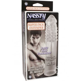 Nassty Super Dick Exterder Waterproof Clear 3.5 inches