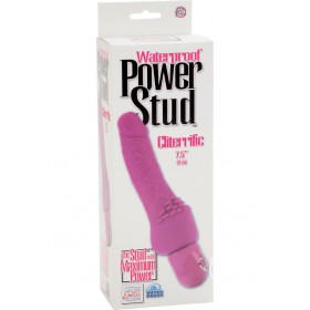 Power Stud Cliterrific Vibrator Waterproof Pink 6.75 Inch