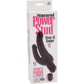 Power Stud Over and Under Vibrator Waterproof Black