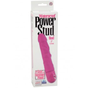 Power Stud Rod Vibrator Waterproof Pink 7 Inch