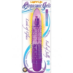 Light Up Orgasmic Gels Ravish Jelly Vibrator Purple 6.5 Inch