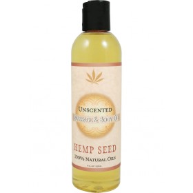 Massage And Body Oil With Hemp Seed Unscented 8 Ounce