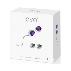 Ovo L1 Silicone Love Balls Waterproof White And Lilac
