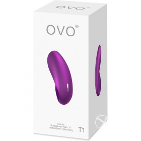 Ovo T1 Lay On Massager Waterproof Violet And Metallic Violet