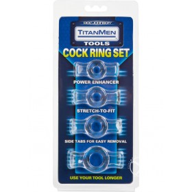 Titanmen Tools Cock Ring Set Clear