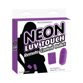 Neon Luv Touch Romote Control Bullet Waterproof Purple