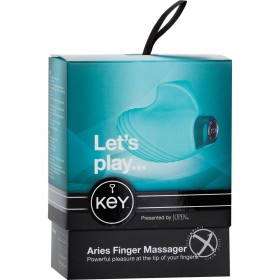 Key Aries Finger Massager Robin Egg Blue 2.25 Inch