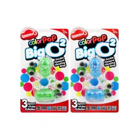 Color Pop Big O 2 Double Vibe Cockring Assorted Colors