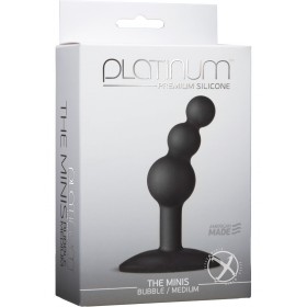 Platinum The Minis Bubble Butt Plug Black Medium 3.8 Inch