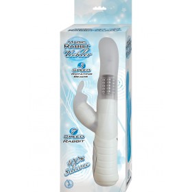 Magic Rabbit Tickler Silicone Vibe Waterproof White 8.5 Inch