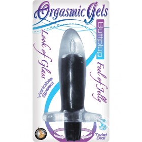 Orgasmix Gels Buttplug Waterproof Black 4.5 Inch